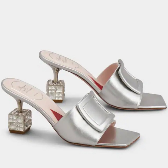 Roger Vivier Cube Strass Heel Mule - Picture 5 of 5